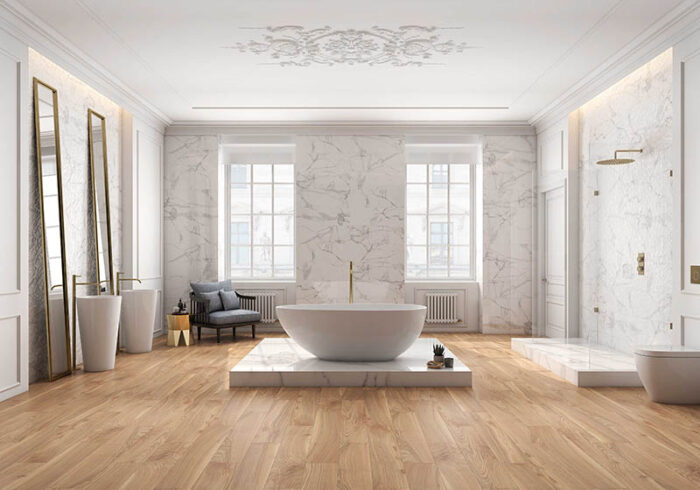 STATUARIO SILVER R LEAF BRILLO 30X90 - Imagen 1