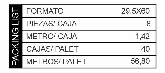 PAKING LIST WILLOW CORAL MATT 29.5X60 (CJX1.41) - Imagen 2